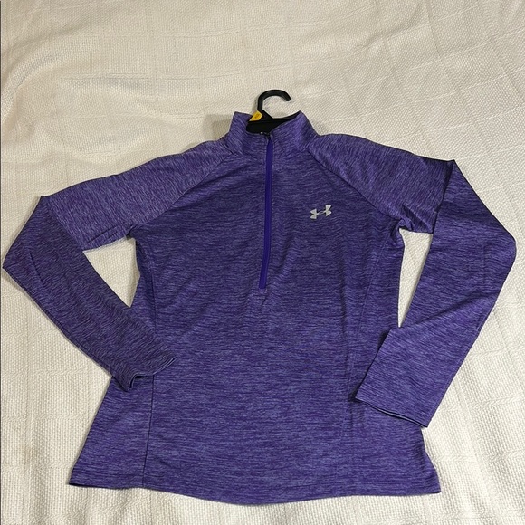 Under Armour Purple Fitted Long Sleeve Tee - Picture 1 of 8